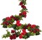 4 Pack(28.8 Ft) Artificial Flower Garland Silk Rose Flower Vines (Red) 4"D x 4"W x 86"H